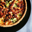 Smoked Bacon, Sprouts, and Chestnut whole quiche (serves 4)